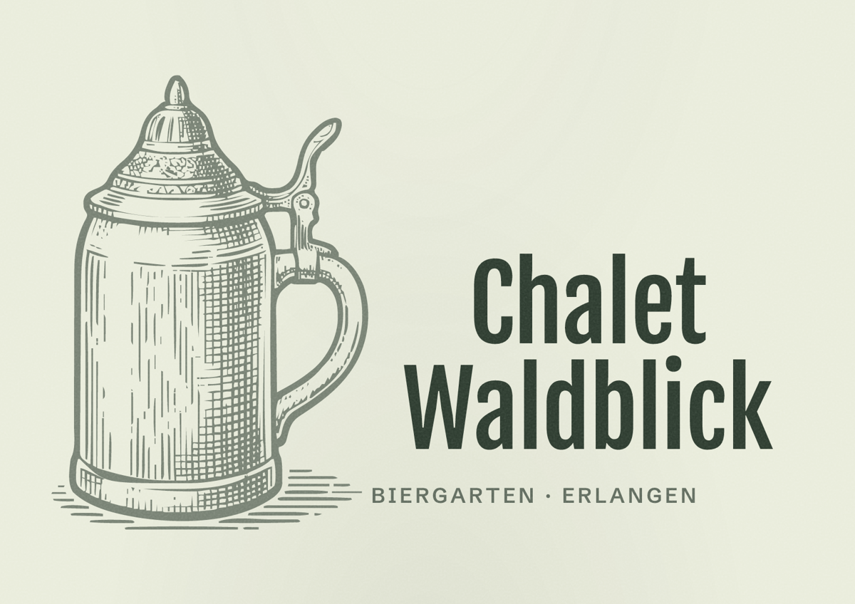 Illustriertes Poster von Chalet Waldblick, Biergarten in Erlangen