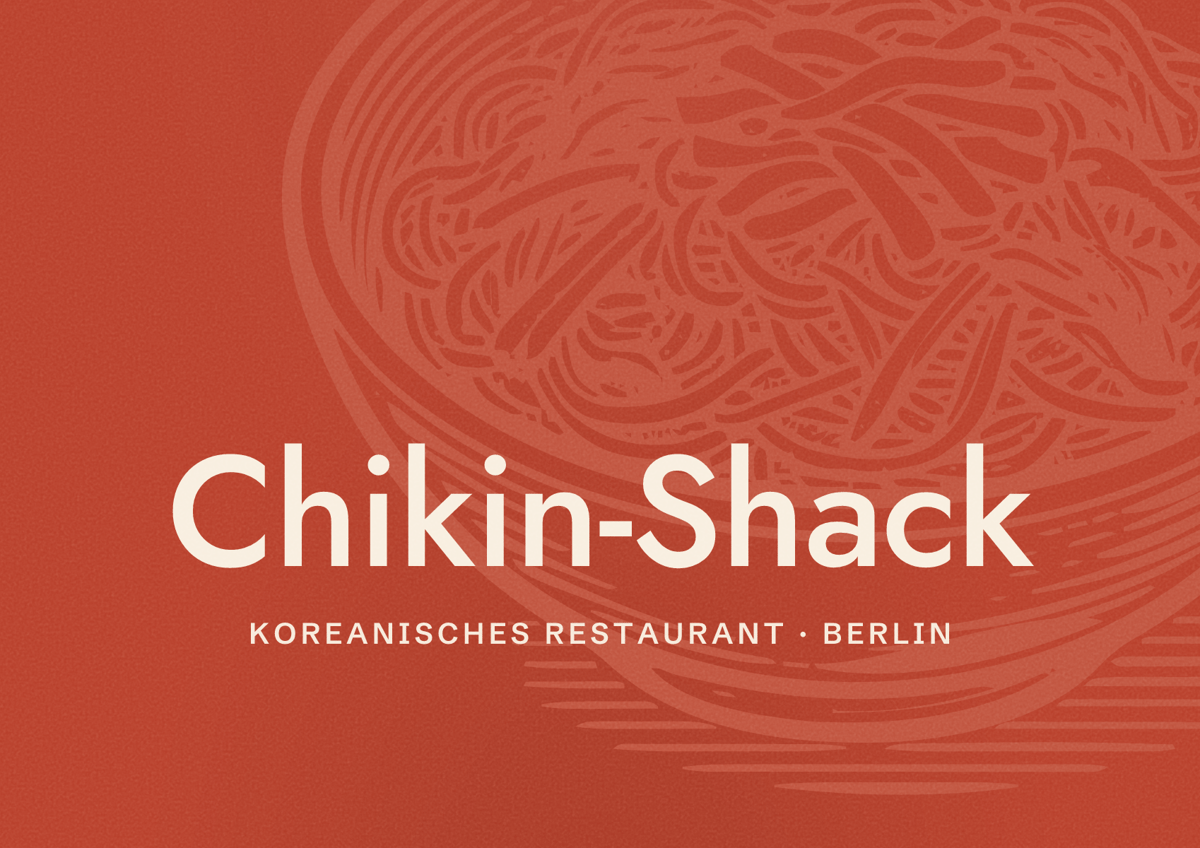 Illustriertes Poster von Chikin-Shack, Koreanisches Restaurant in Berlin