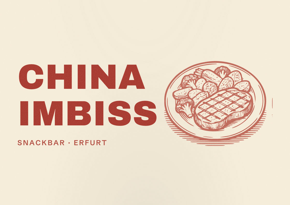 Illustriertes Poster von China Imbiß, Snackbar in Erfurt