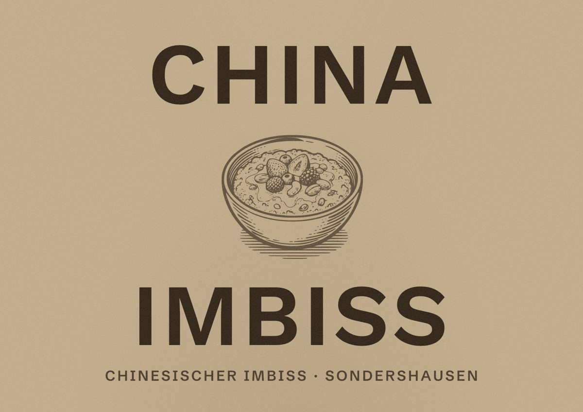 Illustriertes Poster von China Imbiss, Chinesischer Imbiss in Sondershausen