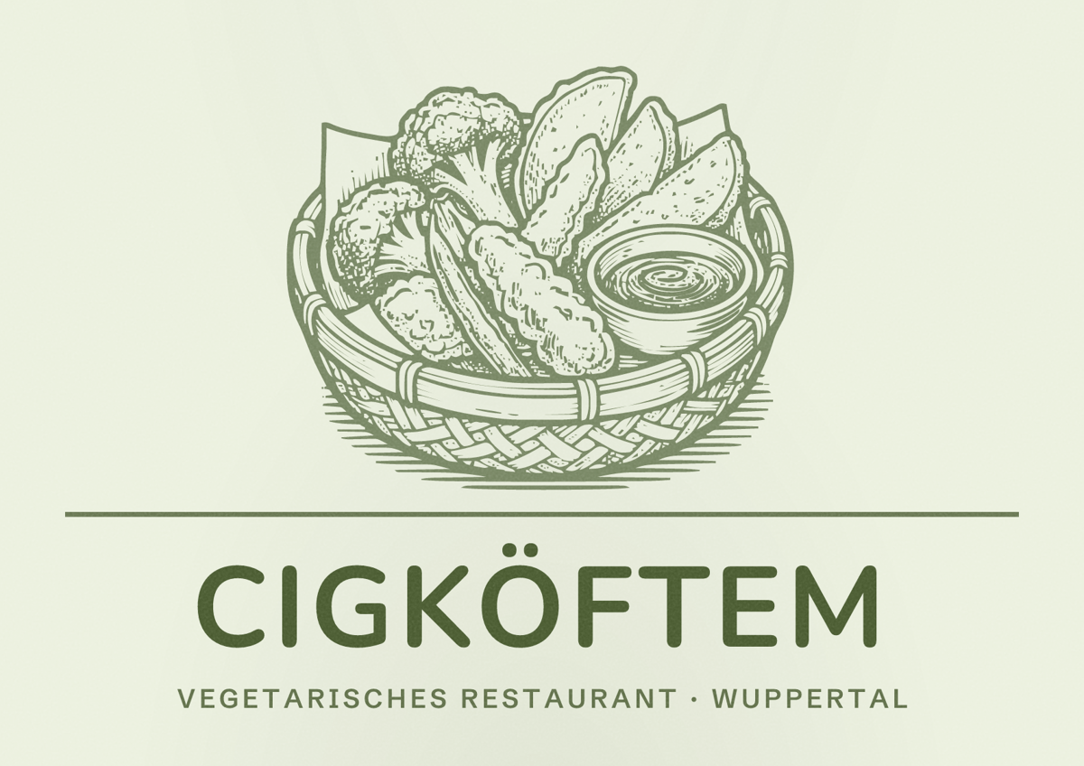 Illustriertes Poster von Cigköftem, Vegetarisches Restaurant in Wuppertal