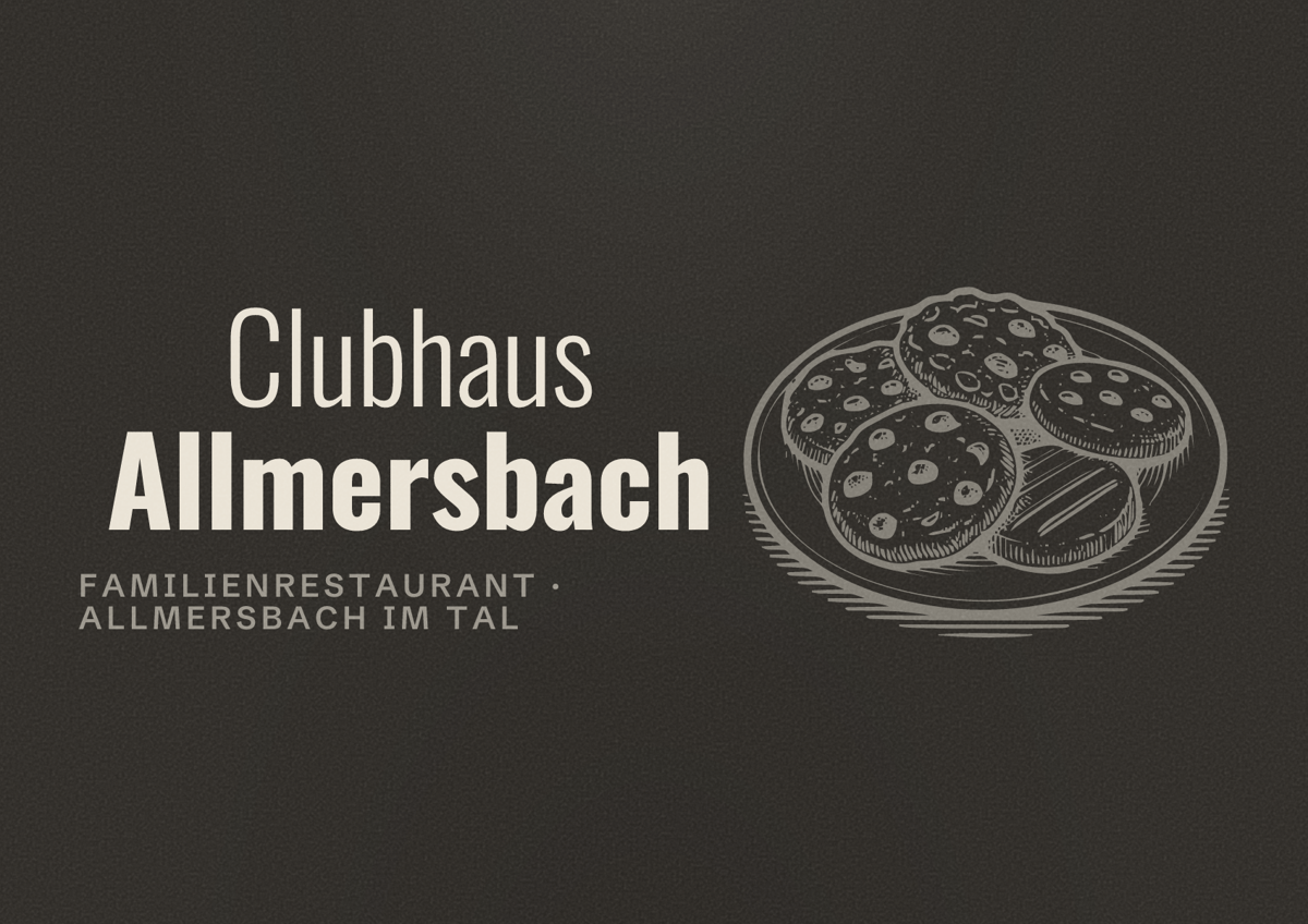 Illustriertes Poster von Clubhaus Allmersbach, Familienrestaurant in Allmersbach im Tal