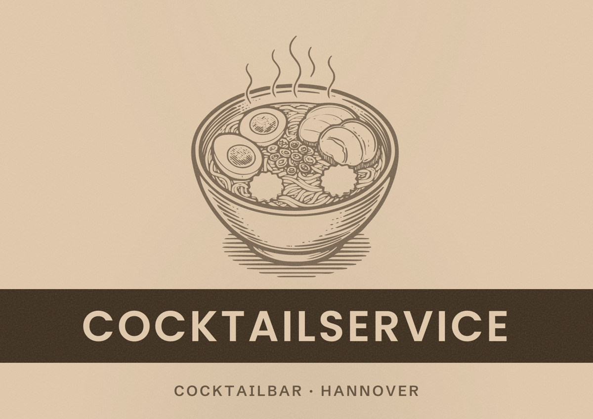 Illustriertes Poster von Cocktailservice, Cocktailbar in Hannover