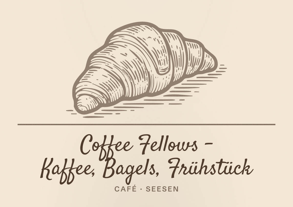 Illustriertes Poster von Coffee Fellows - Kaffee, Bagels, Frühstück, Café in Seesen