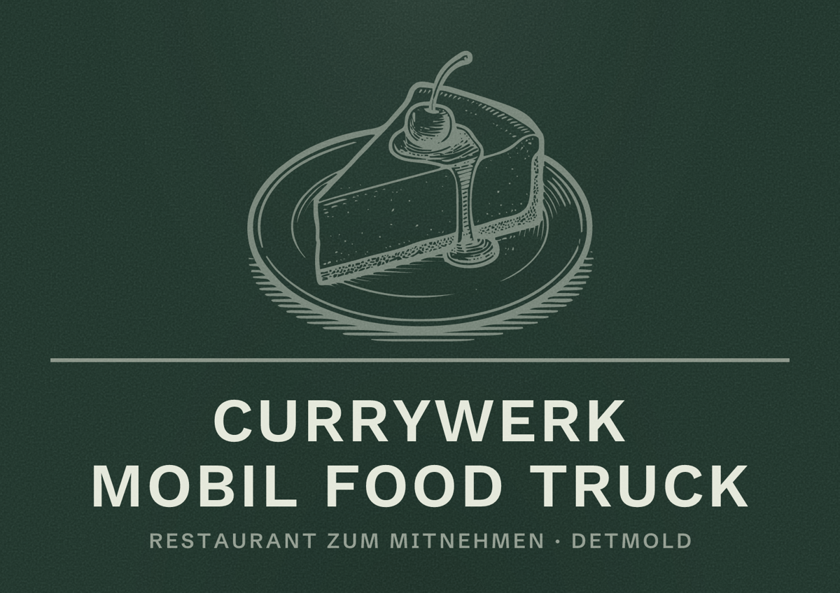 Illustriertes Poster von CURRYWERK Mobil Food Truck, Restaurant zum Mitnehmen in Detmold