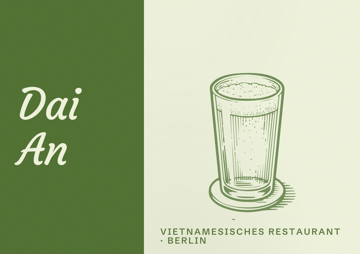 Illustriertes Poster von Dai An, Vietnamesisches Restaurant in Berlin