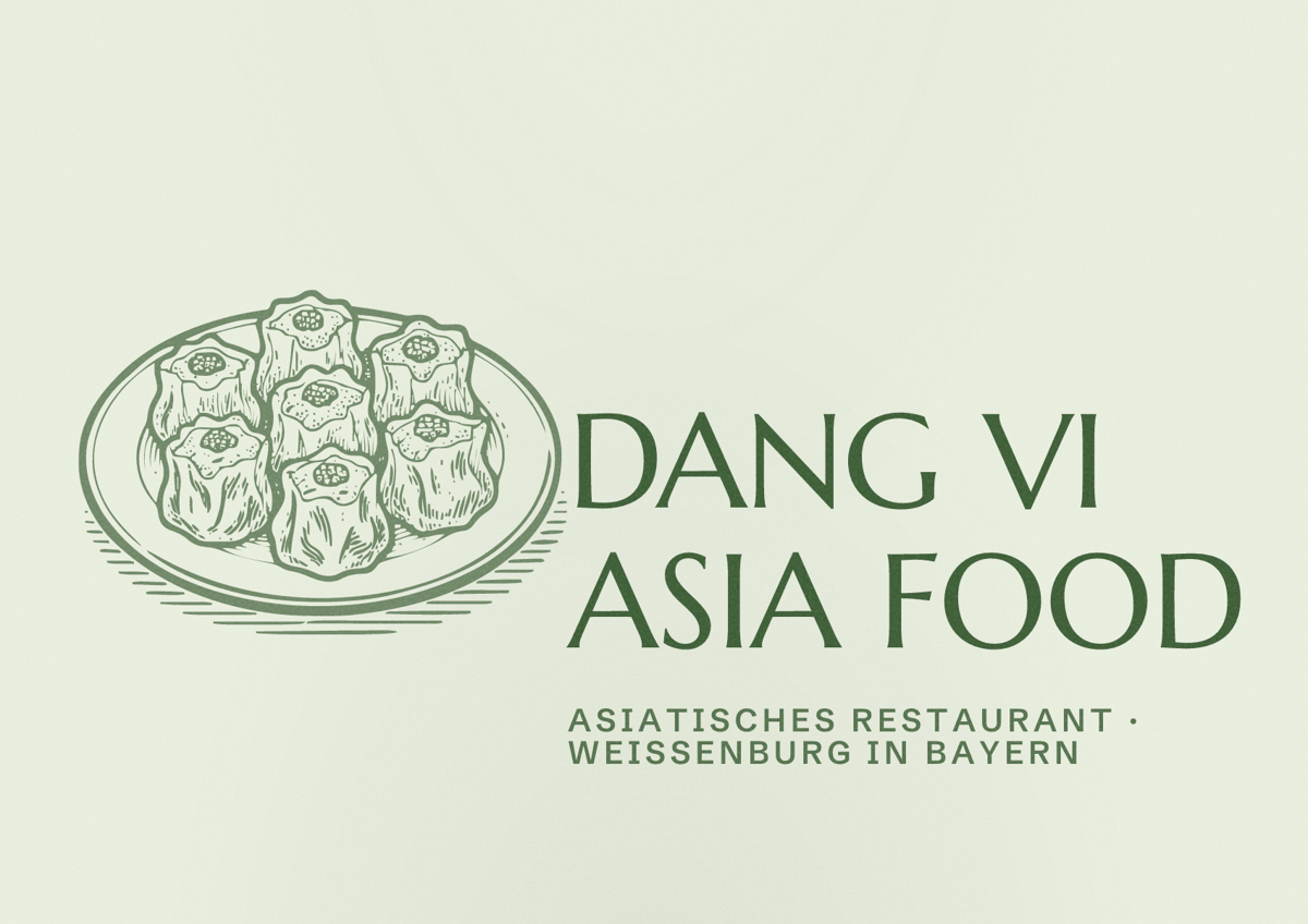Illustriertes Poster von DANG VI ASIA FOOD, Asiatisches Restaurant in Weißenburg in Bayern