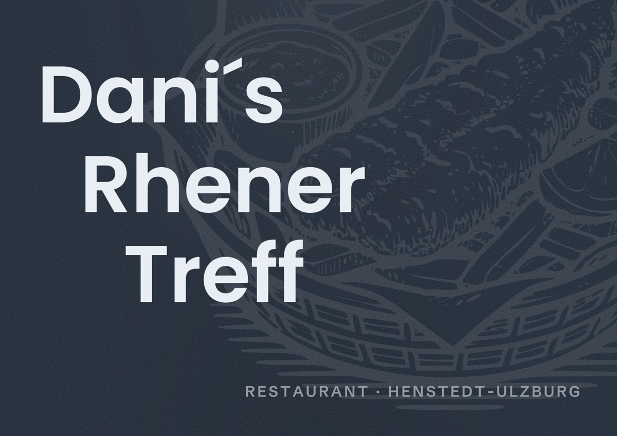 Illustriertes Poster von Dani´s Rhener Treff, Restaurant in Henstedt-Ulzburg