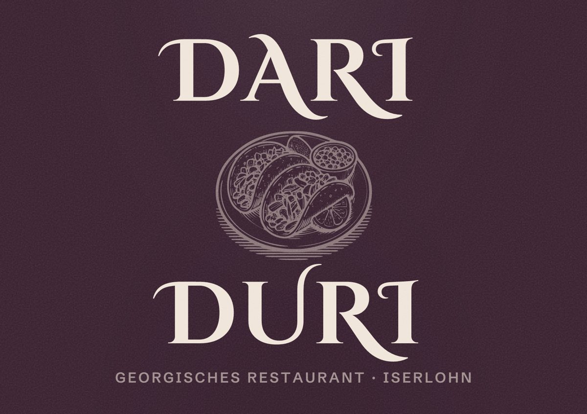 Illustriertes Poster von Dari Duri, Georgisches Restaurant in Iserlohn