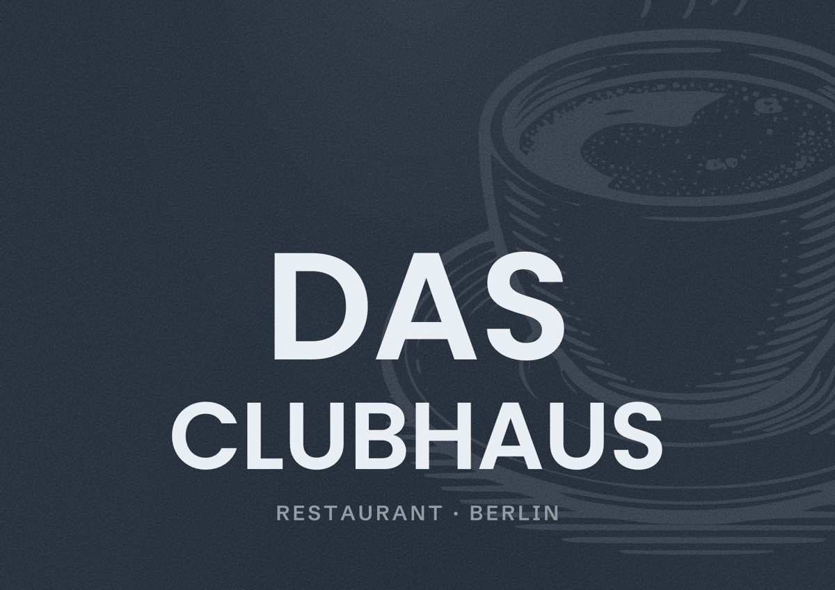 Illustriertes Poster von DAS CLUBHAUS, Restaurant in Berlin