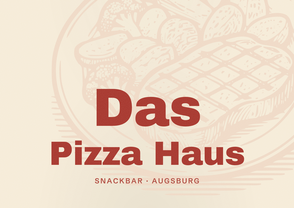 Illustriertes Poster von Das Pizza Haus, Snackbar in Augsburg