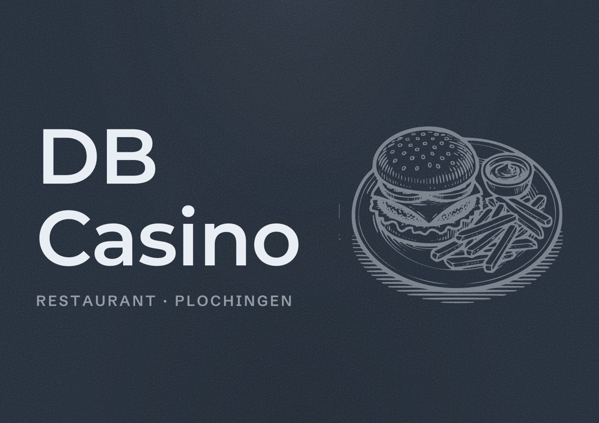 Illustriertes Poster von DB Casino, Restaurant in Plochingen