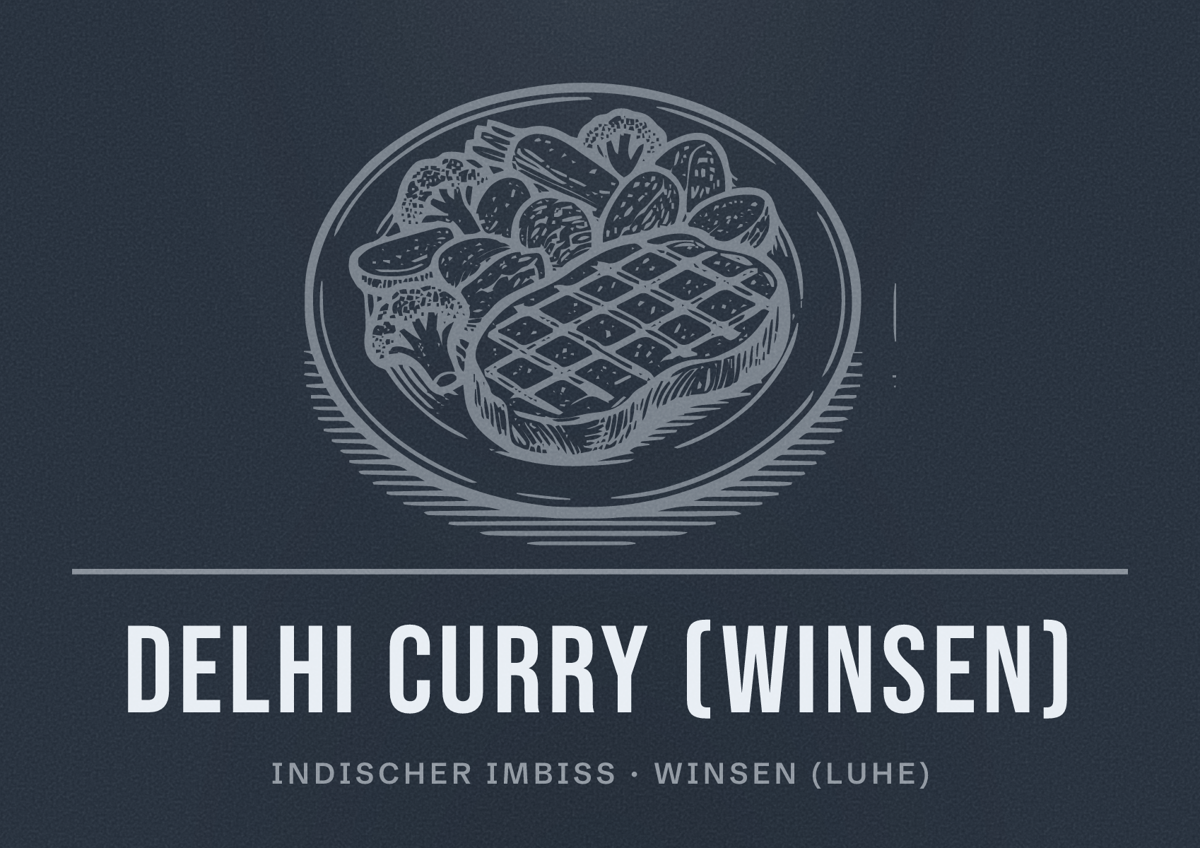 Illustriertes Poster von Delhi Curry (Winsen), Indischer Imbiss in Winsen (Luhe)
