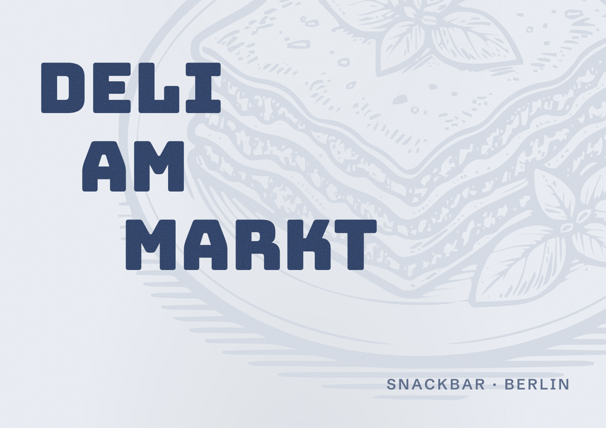 Illustriertes Poster von Deli am Markt, Snackbar in Berlin