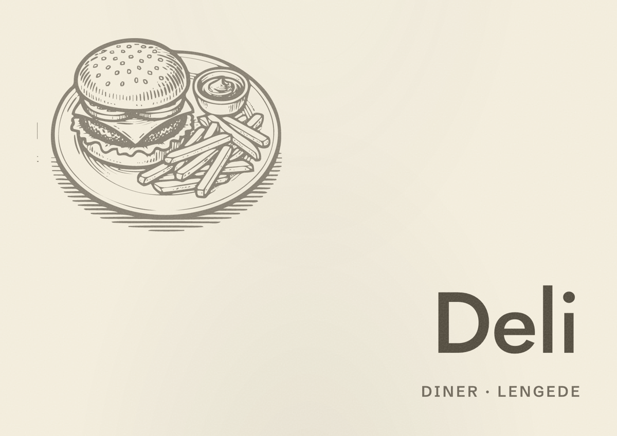 Illustriertes Poster von Deli, Diner in Lengede