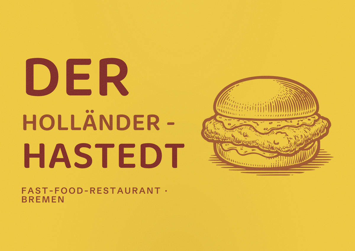 Illustriertes Poster von Der Holländer - Hastedt, Fast-Food-Restaurant in Bremen