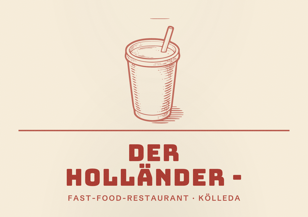 Illustriertes Poster von Der Holländer -, Fast-Food-Restaurant in Kölleda