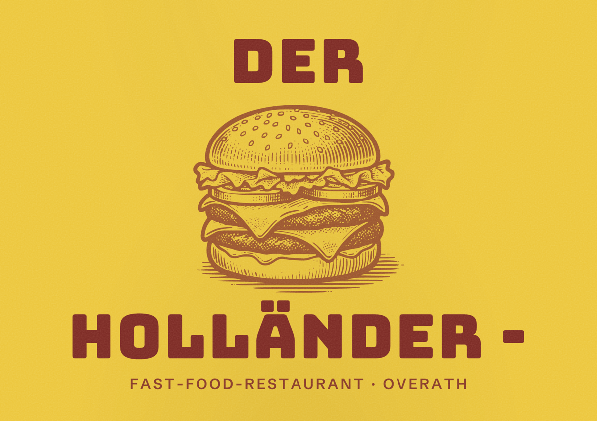 Illustriertes Poster von Der Holländer -, Fast-Food-Restaurant in Overath