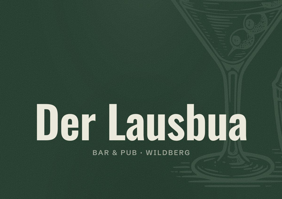 Illustriertes Poster von Der Lausbua, Bar & Pub in Wildberg