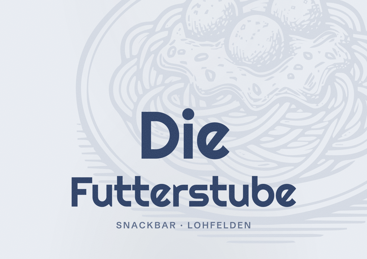 Illustriertes Poster von Die Futterstube, Snackbar in Lohfelden