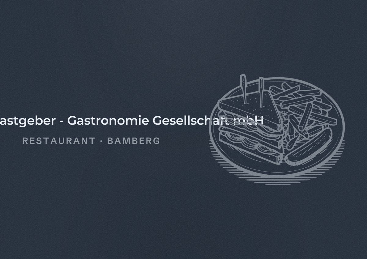 Illustriertes Poster von Die Gastgeber - Gastronomie Gesellschaft mbH, Restaurant in Bamberg