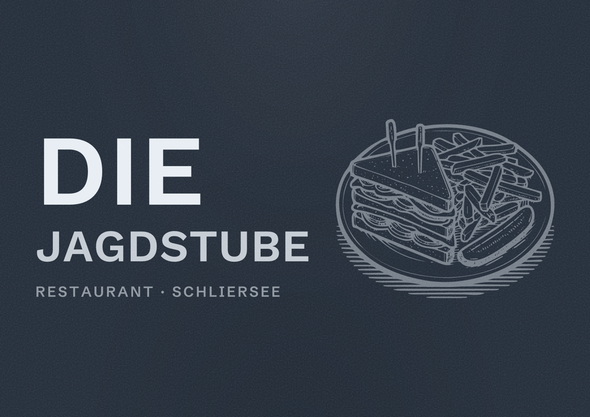Illustriertes Poster von Die Jagdstube, Restaurant in Schliersee