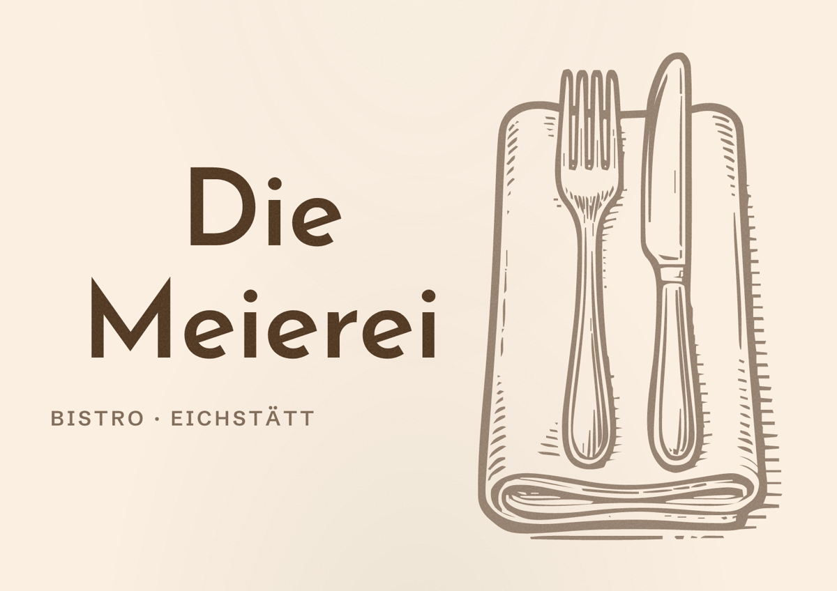 Illustriertes Poster von Die Meierei, Bistro in Eichstätt