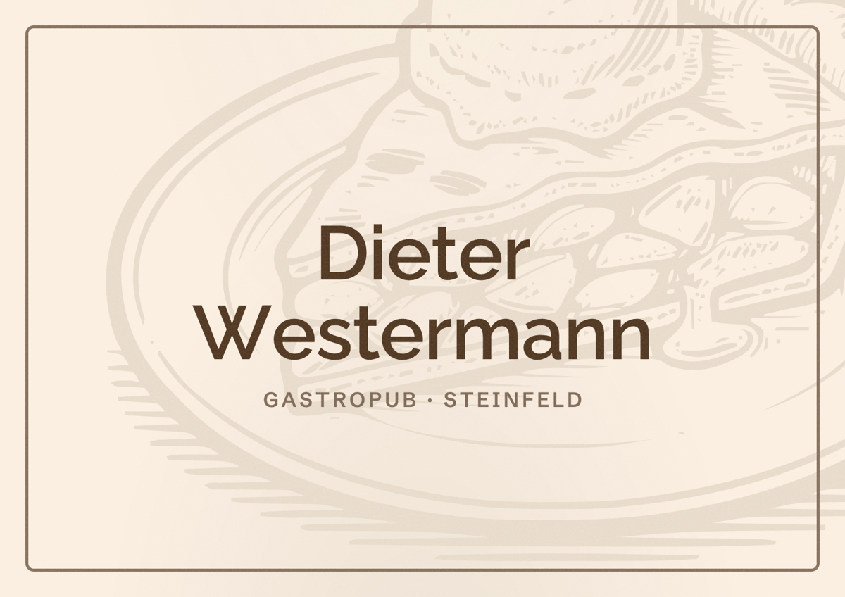 Illustriertes Poster von Dieter Westermann, Gastropub in Steinfeld
