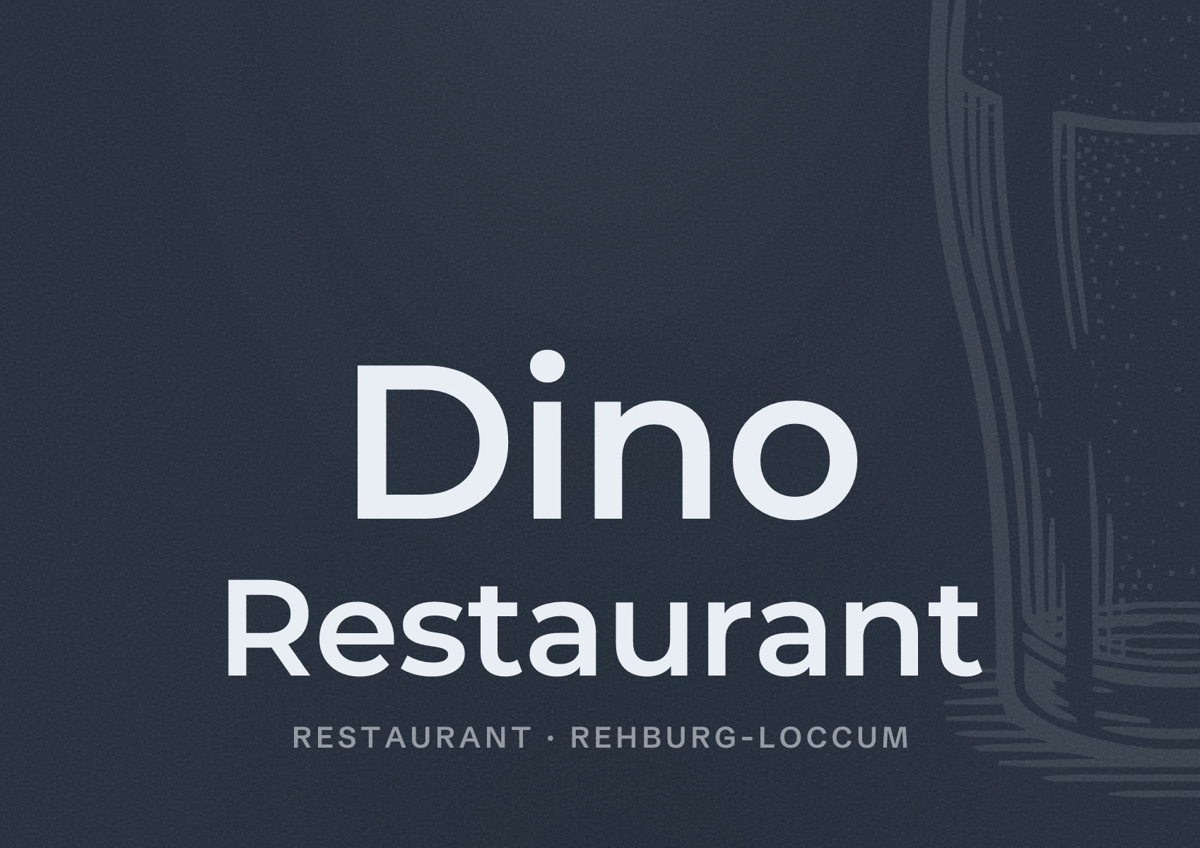 Illustriertes Poster von Dino Restaurant, Restaurant in Rehburg-Loccum