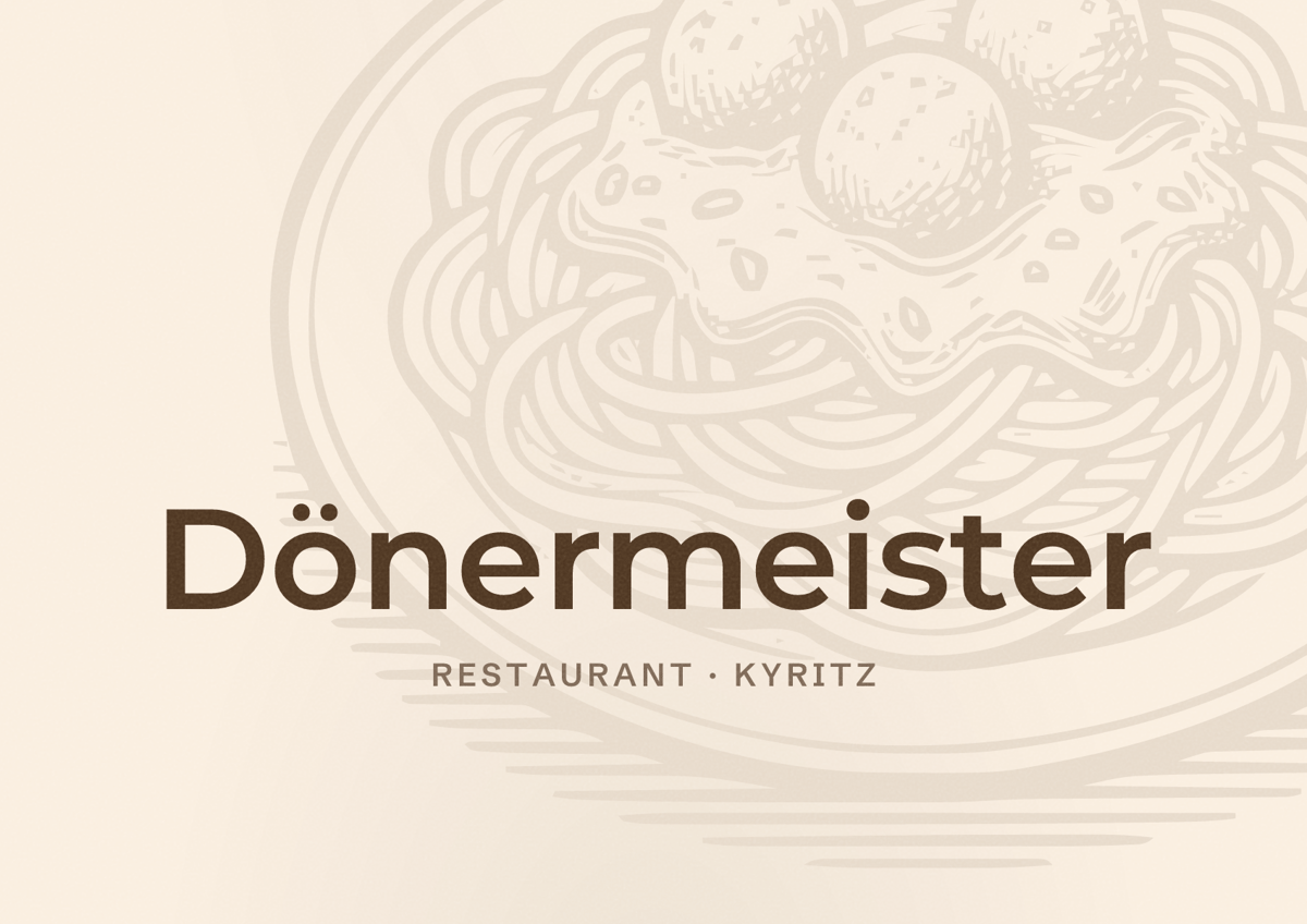 Illustriertes Poster von Dönermeister, Restaurant in Kyritz