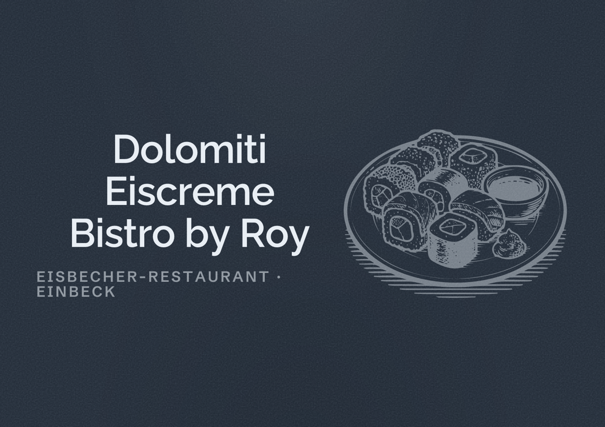Illustriertes Poster von Dolomiti Eiscreme Bistro by Roy, Eisbecher-Restaurant in Einbeck