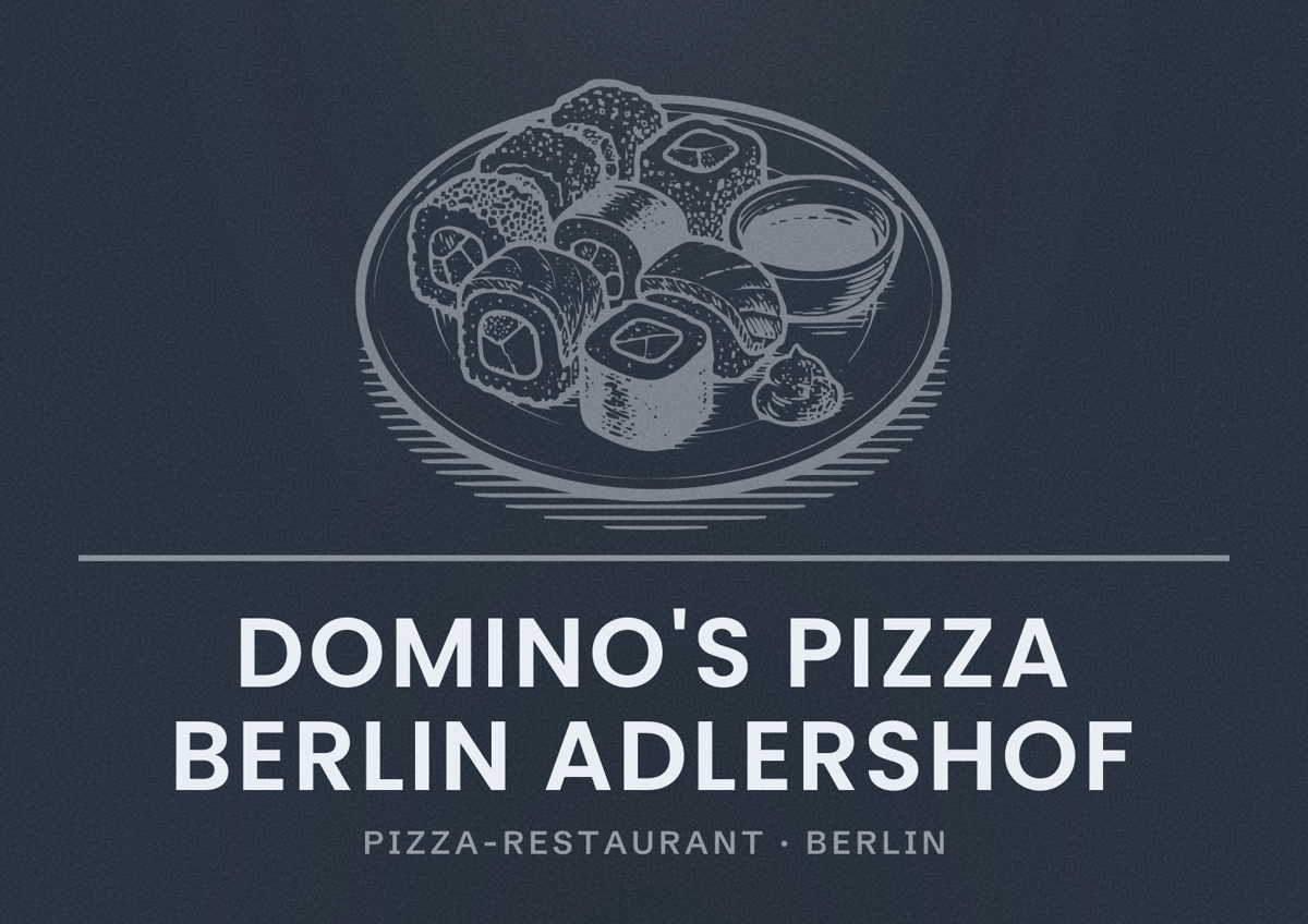 Illustriertes Poster von Domino's Pizza Berlin Adlershof, Pizza-Restaurant in Berlin