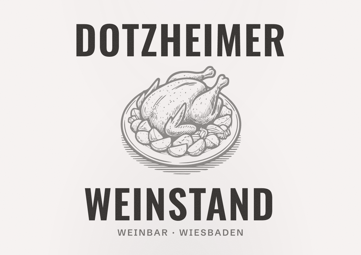 Illustriertes Poster von Dotzheimer Weinstand, Weinbar in Wiesbaden