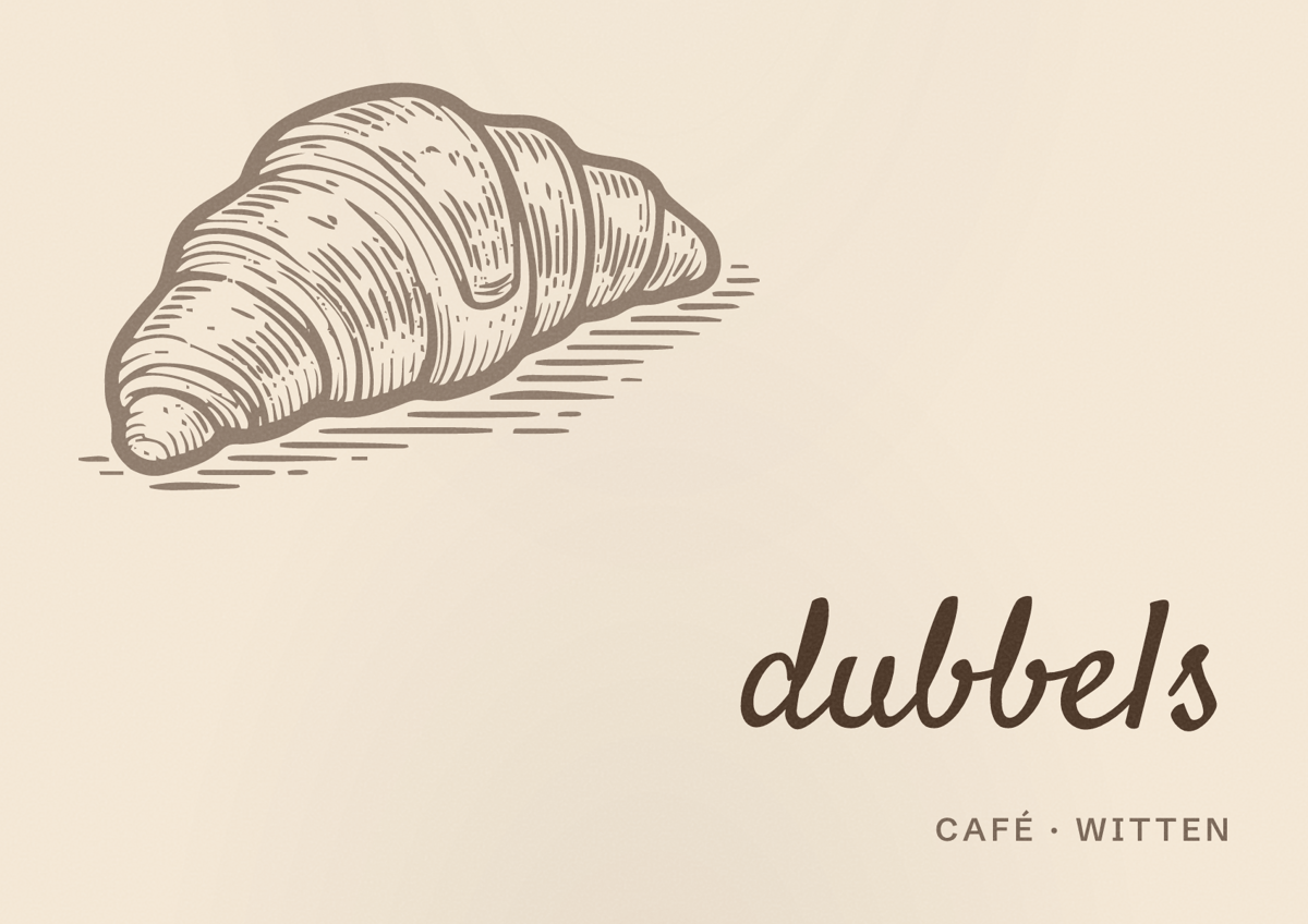 Illustriertes Poster von dubbels, Café in Witten