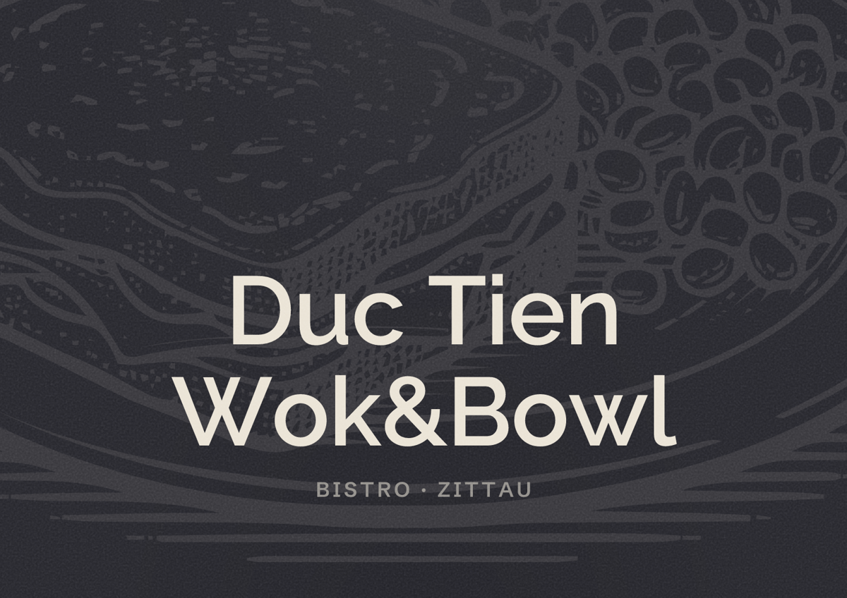 Illustriertes Poster von Duc Tien Wok&Bowl, Bistro in Zittau