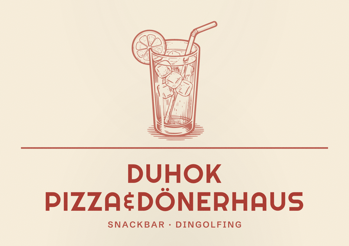 Illustriertes Poster von Duhok Pizza&Dönerhaus, Snackbar in Dingolfing