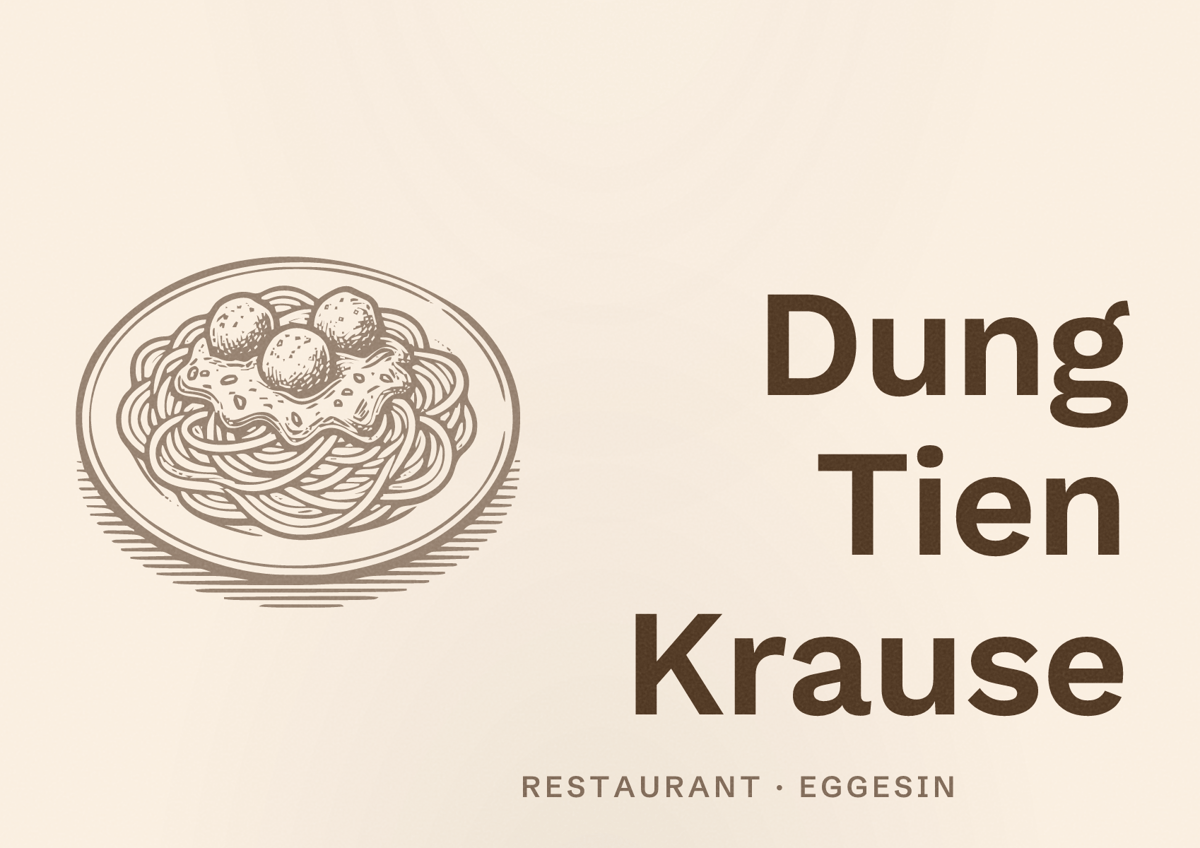 Illustriertes Poster von Dung Tien Krause, Restaurant in Eggesin