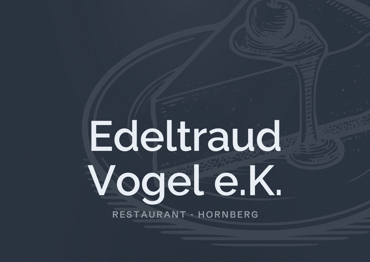 Illustriertes Poster von Edeltraud Vogel e.K., Restaurant in Hornberg