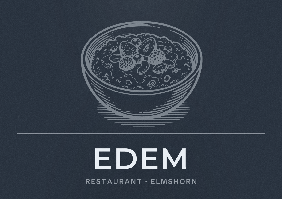 Illustriertes Poster von Edem, Restaurant in Elmshorn