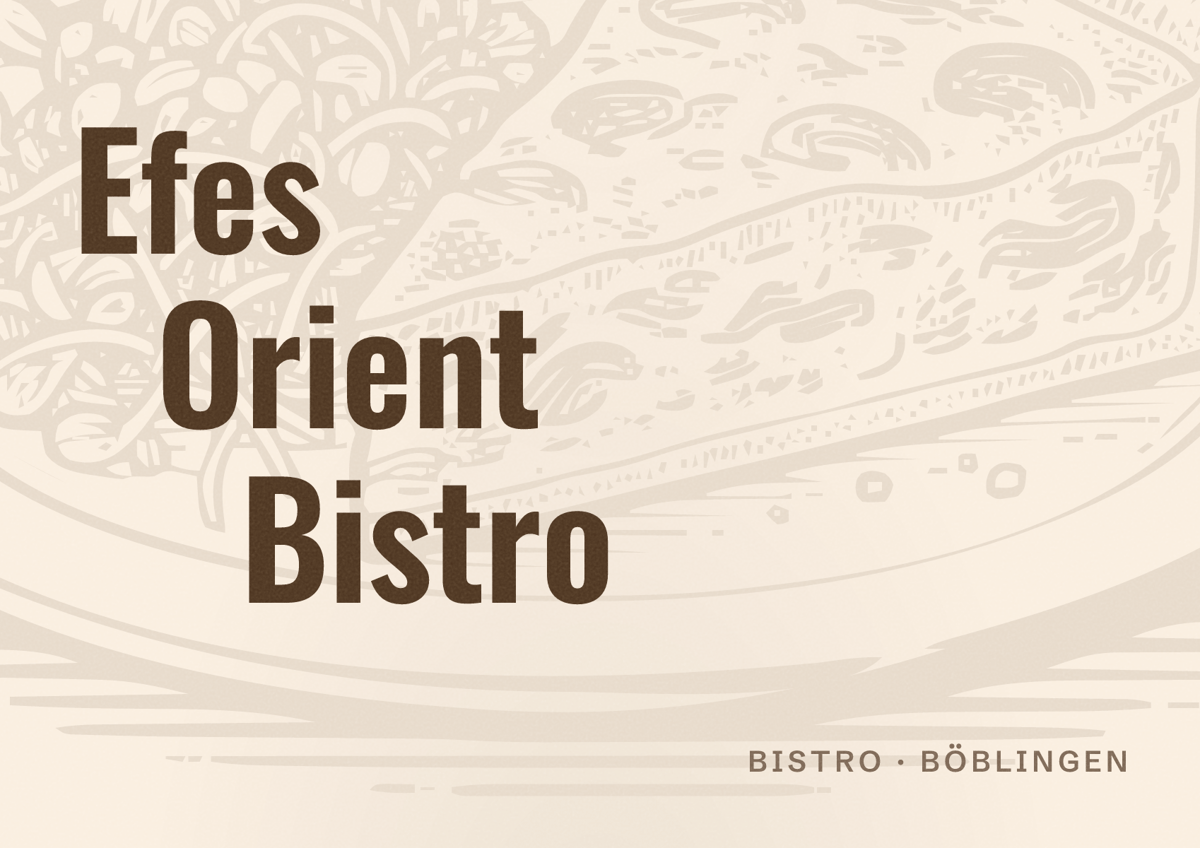 Illustriertes Poster von Efes Orient Bistro, Bistro in Böblingen