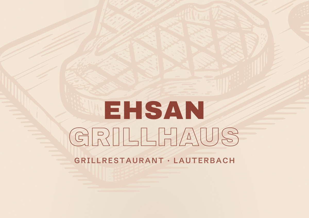 Illustriertes Poster von Ehsan Grillhaus, Grillrestaurant in Lauterbach