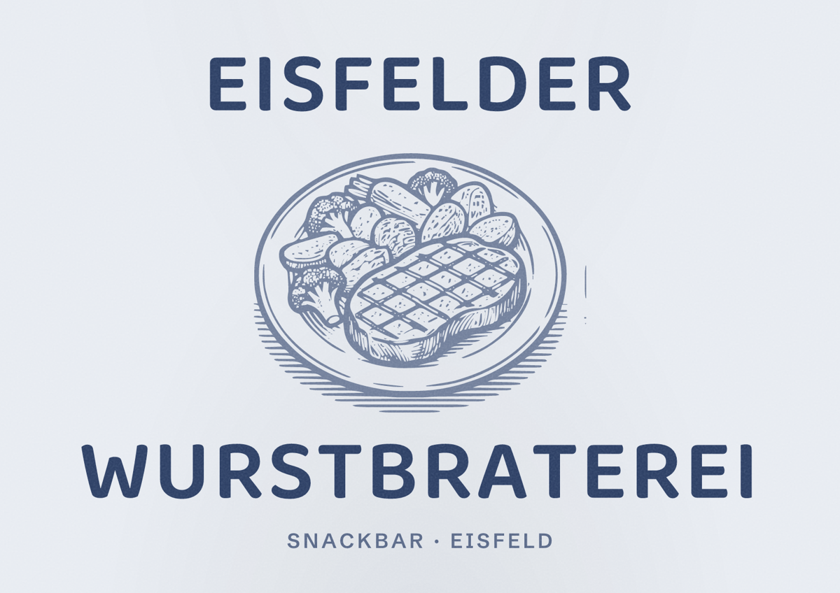 Illustriertes Poster von Eisfelder Wurstbraterei, Snackbar in Eisfeld