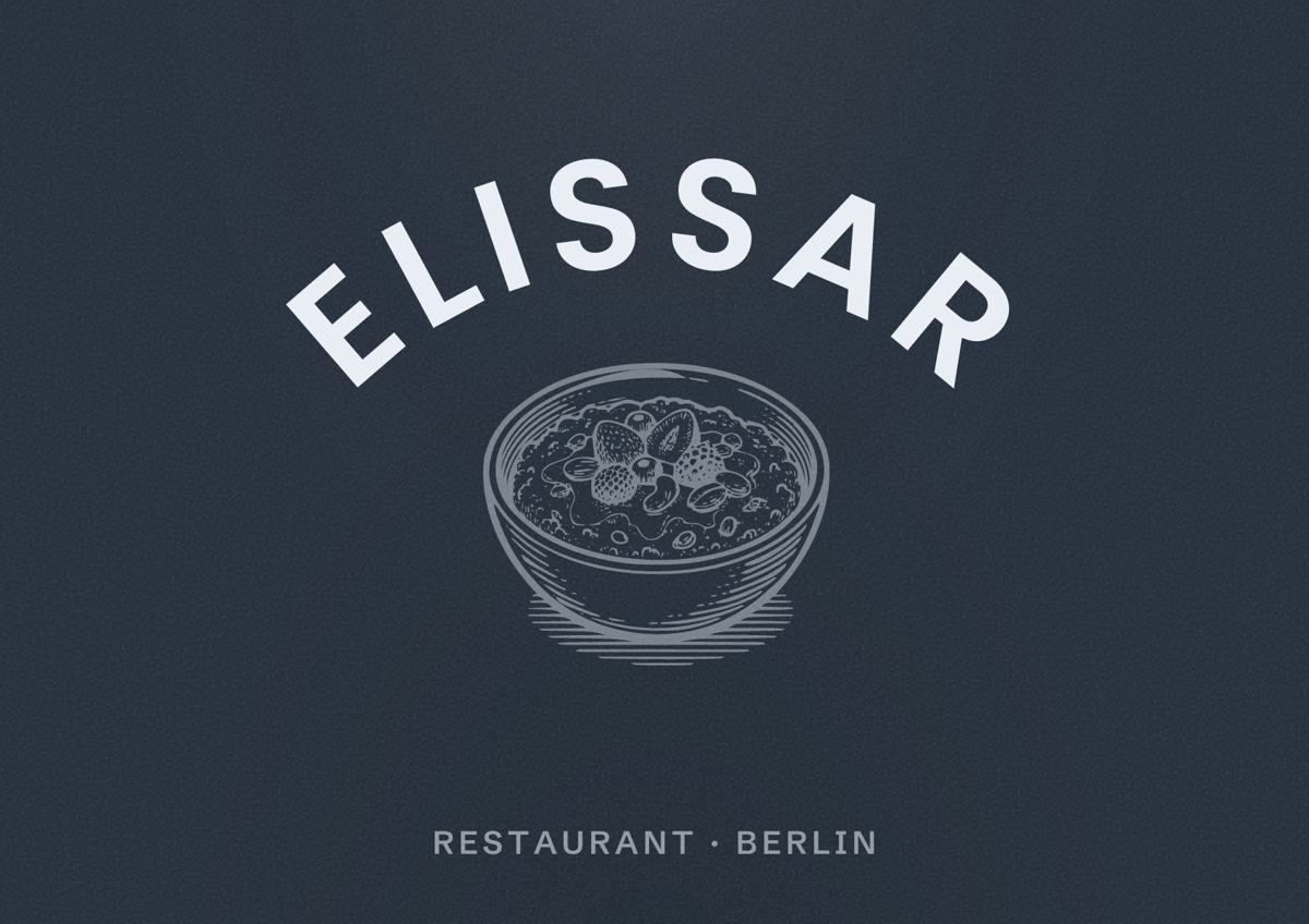 Illustriertes Poster von Elissar, Restaurant in Berlin