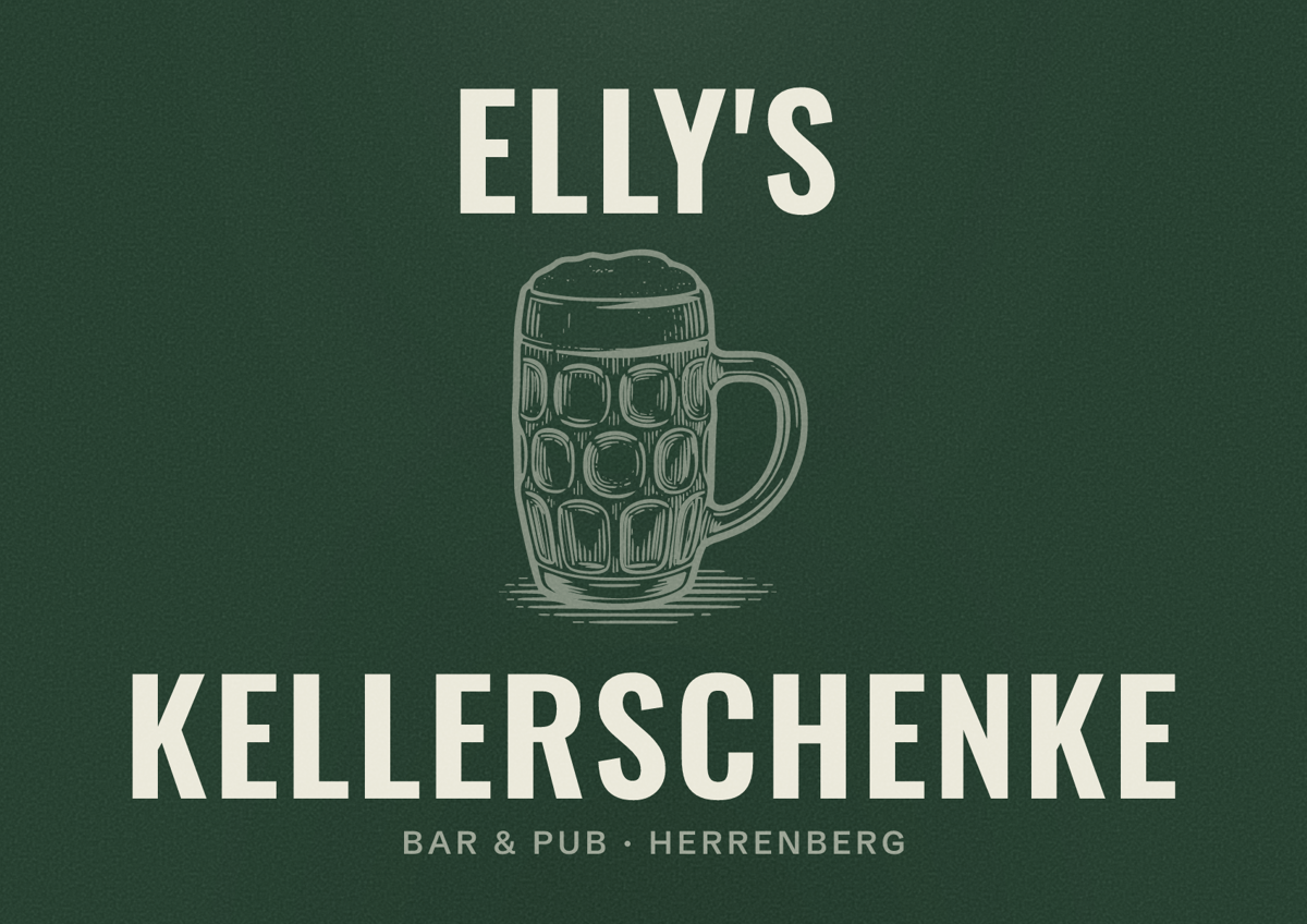Illustriertes Poster von Elly's Kellerschenke, Bar & Pub in Herrenberg