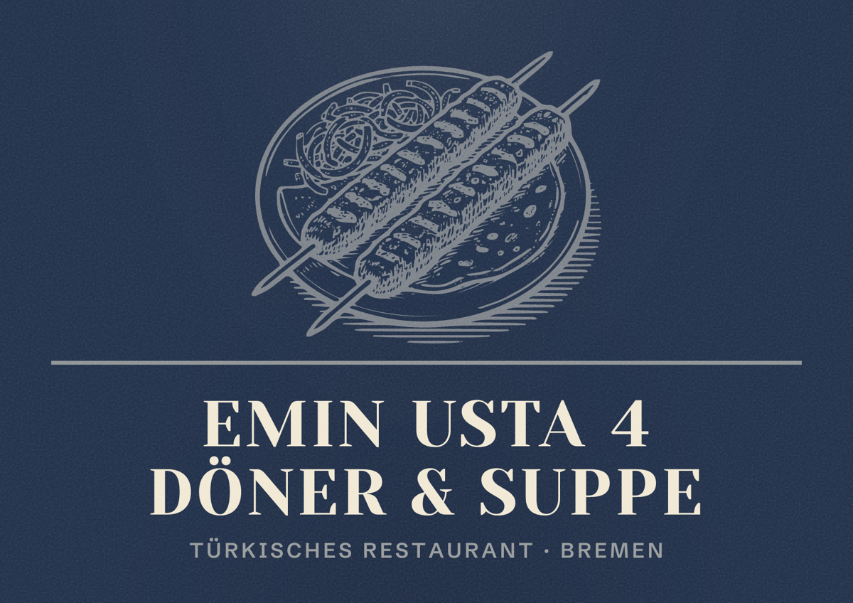 Illustriertes Poster von Emin Usta 4 Döner & Suppe, Türkisches Restaurant in Bremen