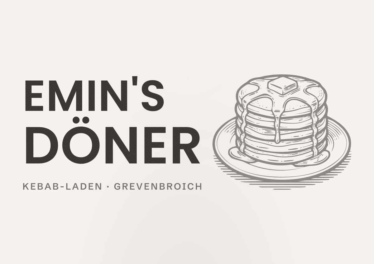 Illustriertes Poster von Emin's Döner, Kebab-Laden in Grevenbroich