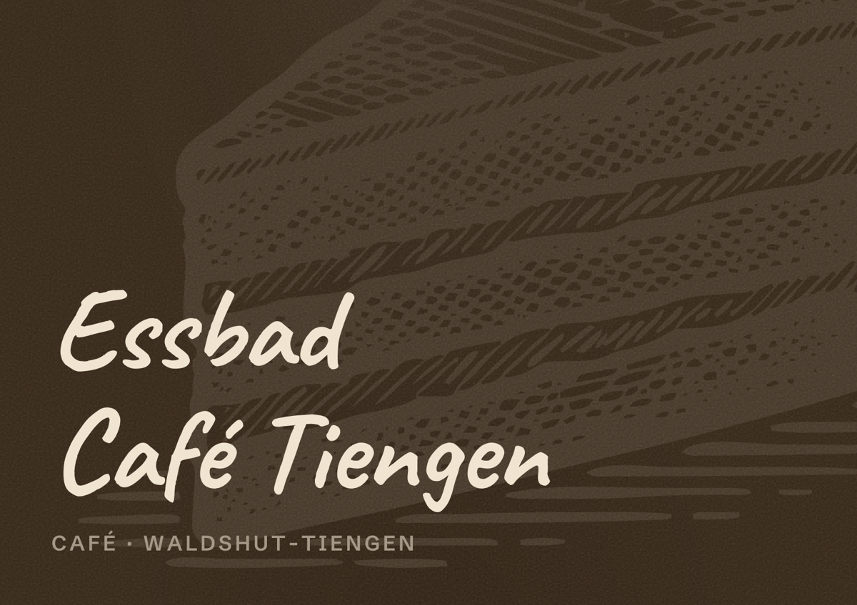 Illustriertes Poster von Essbad Café Tiengen, Café in Waldshut-Tiengen