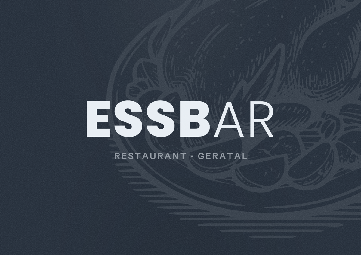 Illustriertes Poster von EssBar, Restaurant in Geratal
