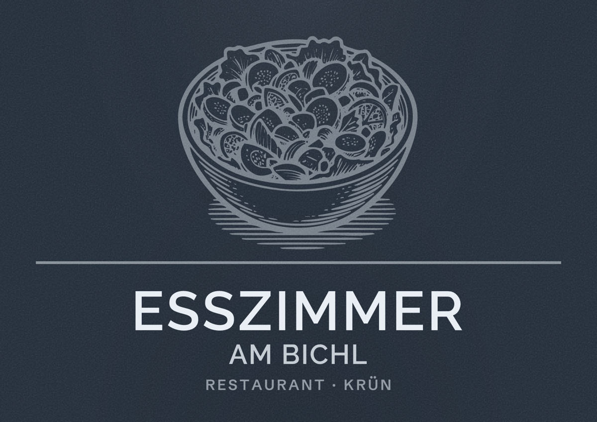 Illustriertes Poster von Esszimmer am Bichl, Restaurant in Krün