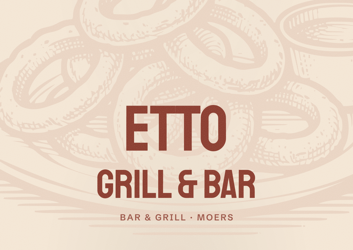 Illustriertes Poster von ETTO GRILL & BAR, Bar & Grill in Moers